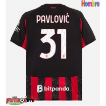 Camiseta AC Milan Strahinja Pavlovic #31 Primera Equipación 2025-26 manga corta